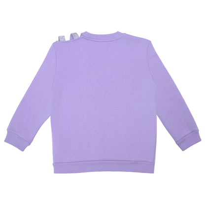 Sisley Kız Çocuk Lila Payetli Sweatshirt - Riki Baby&Kids