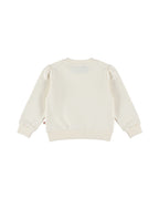 Dirkje Kız Bebek & Çocuk Fiyonk Aplikeli Sweatshirt - Kırık Beyaz - arka görünüm