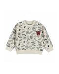 Dirkje Erkek Bebek & Çocuk Woodland Desenli Kabartmalı W Harfli Sweatshirt - Krem (6 Ay - 6 Yaş)