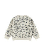 Dirkje Erkek Bebek & Çocuk Woodland Desenli Kabartmalı W Harfli Sweatshirt - Krem - arka görünüm