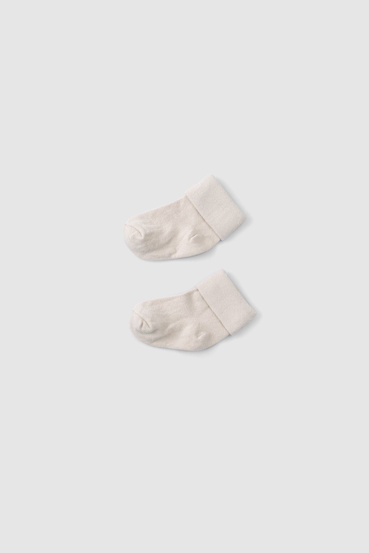 Organik Bebek Çorabı Bej - Riki Baby&Kids