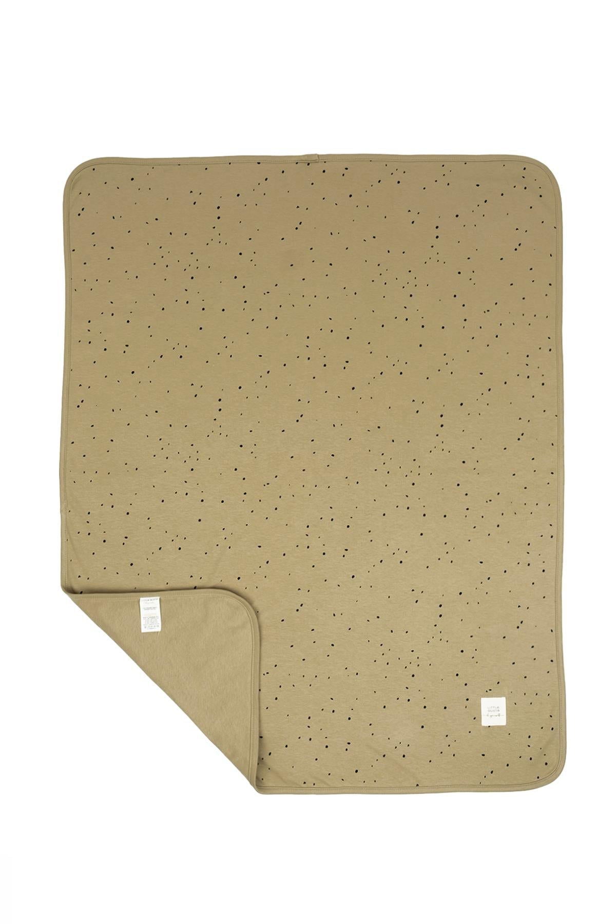 Organik Pamuk 80x100cm Çift Katlı Haki Bebek Battaniyesi - Riki Baby&Kids