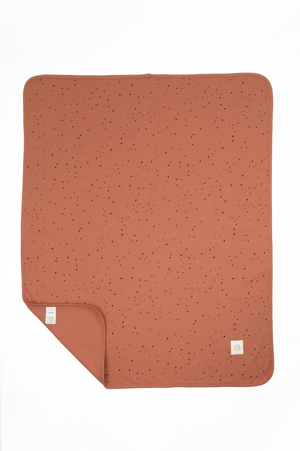 Organik Pamuk 80x100cm Çift Katlı Pembe Bebek Battaniyesi - Riki Baby&Kids