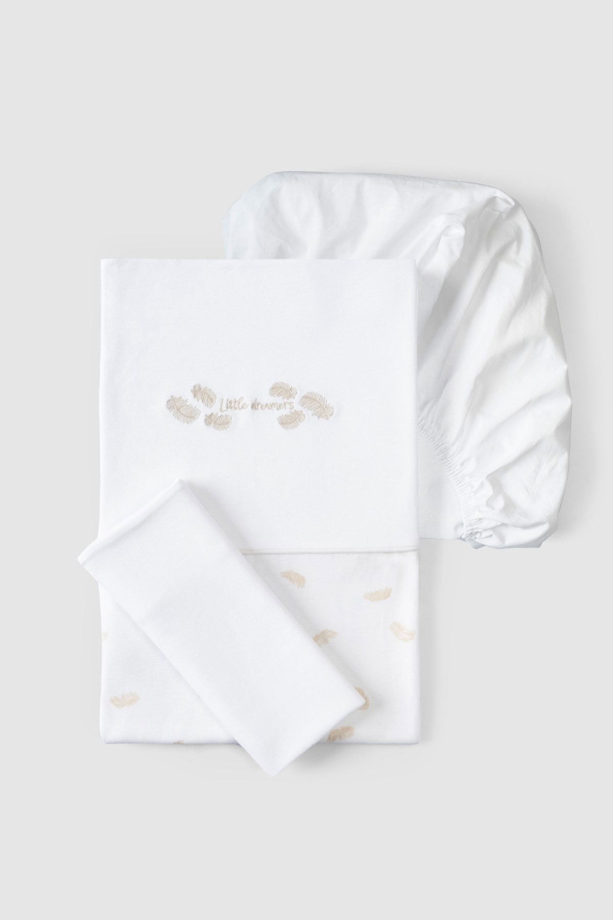 Organik Pamuk 100x150cm Feather Bebek Nevresim Yastık Seti - Riki Baby&Kids