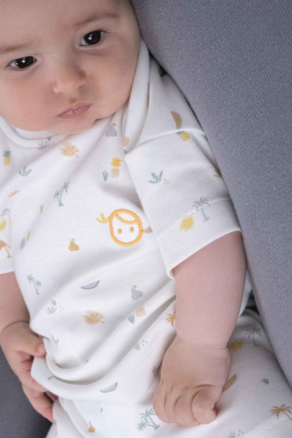 Organik Pamuk Bebek Şort Takımı Piknik - Riki Baby&Kids