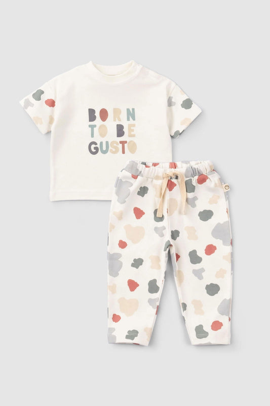 Organik Pamuk Bebek Takımı Born to be Gusto - Riki Baby&Kids