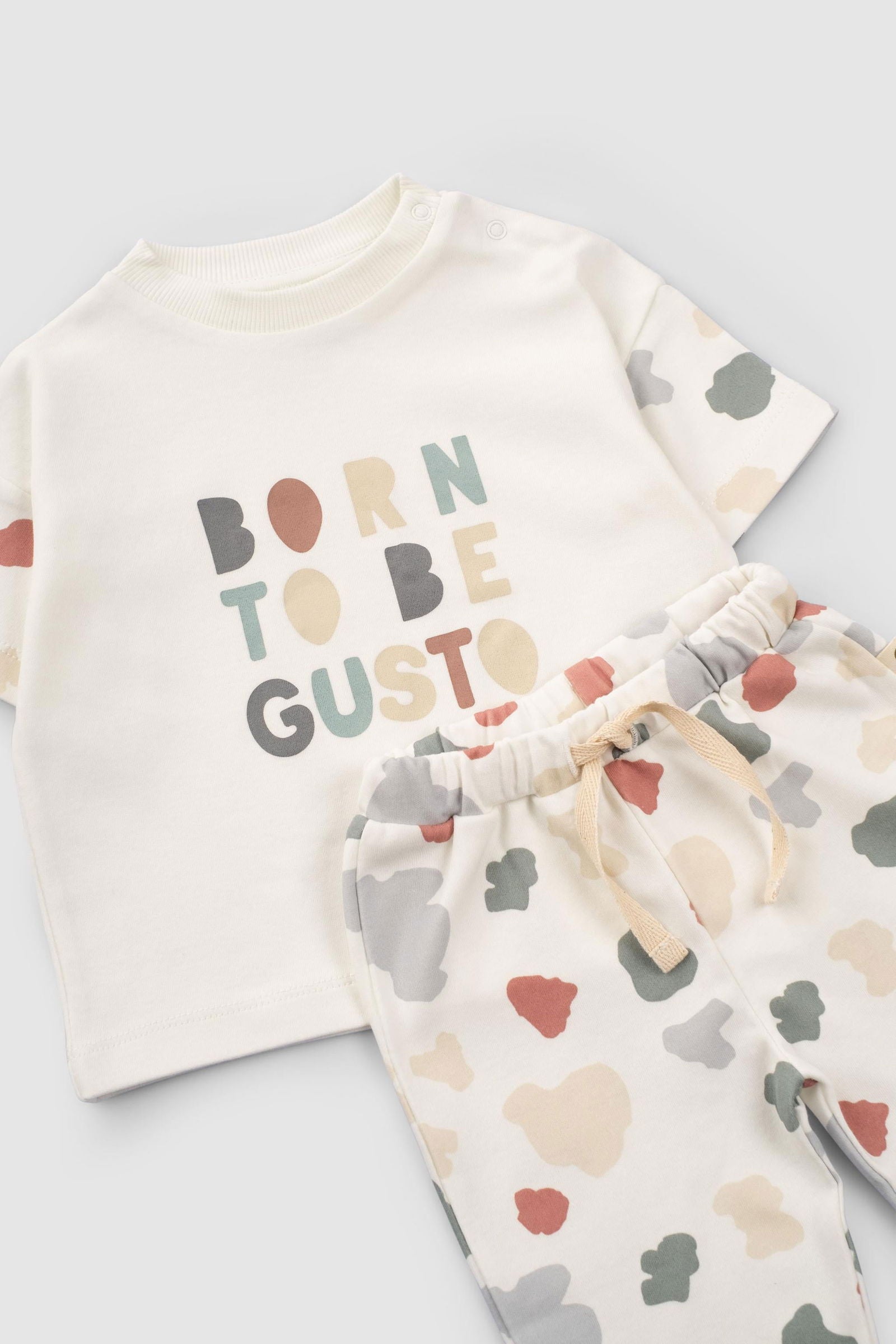 Organik Pamuk Bebek Takımı Born to be Gusto - Riki Baby&Kids