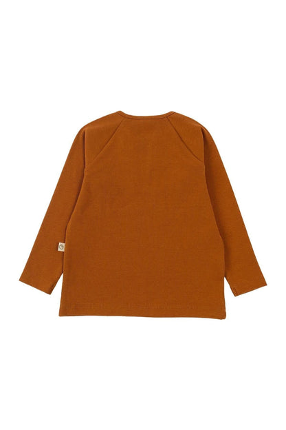 Organik Pamuk Çocuk Kaşkorse Kiremit Sweatshirt - Riki Baby&Kids