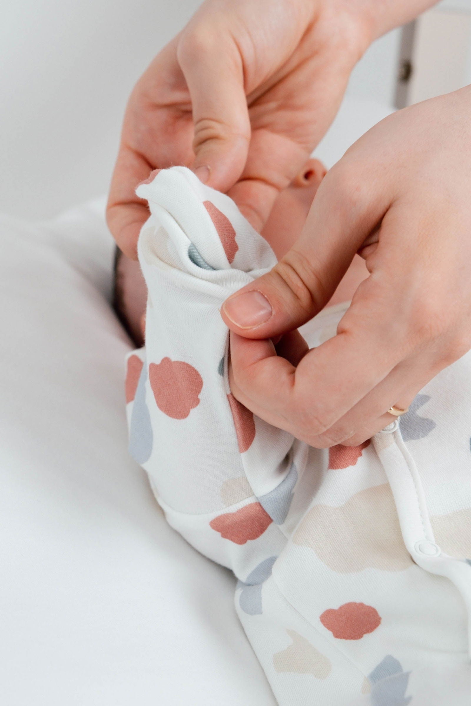 Organik Pamuk Kendinden Eldivenli Patikli 2'li Born to be Gusto Tulum Seti - Riki Baby&Kids