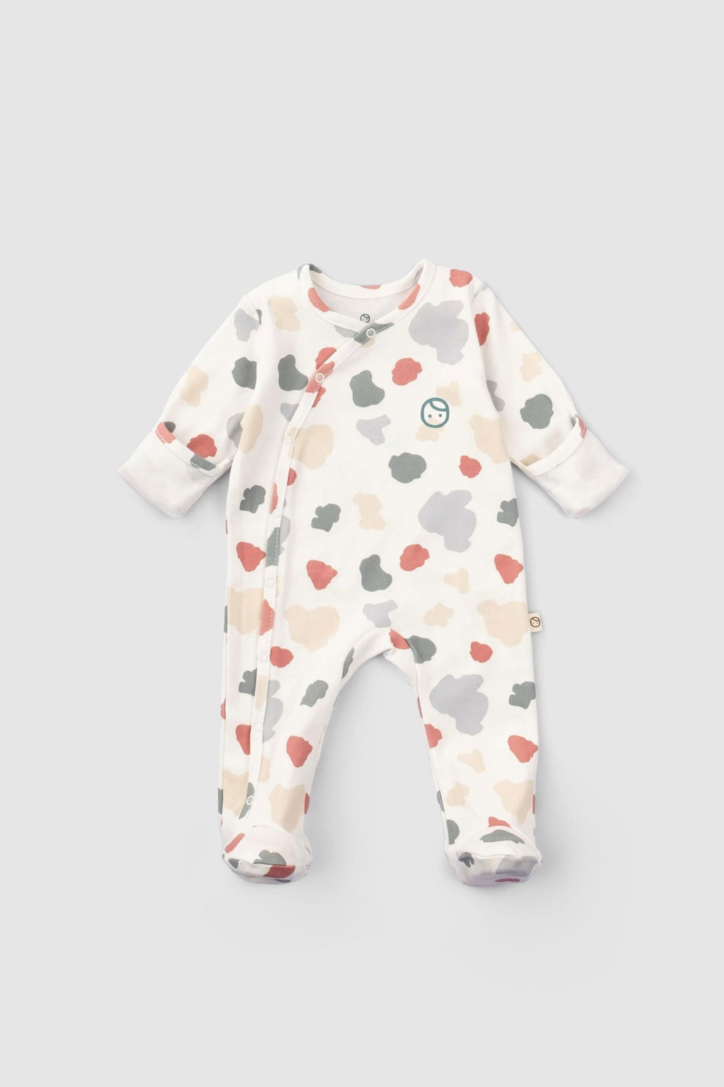 Organik Pamuk Kendinden Eldivenli Patikli 2'li Born to be Gusto Tulum Seti - Riki Baby&Kids
