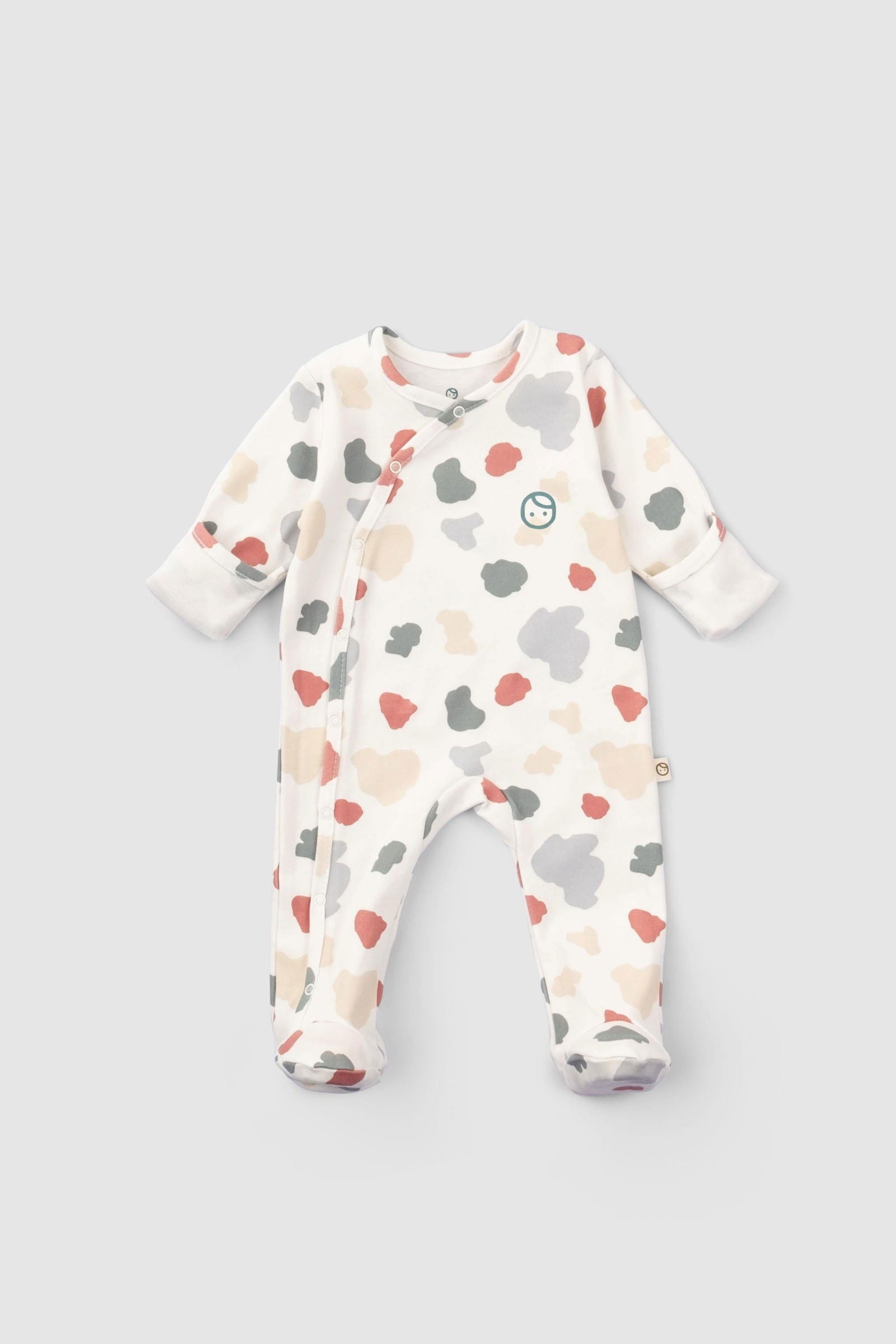 Organik Pamuk Kendinden Eldivenli Patikli 2'li Born to be Gusto Tulum Seti - Riki Baby&Kids