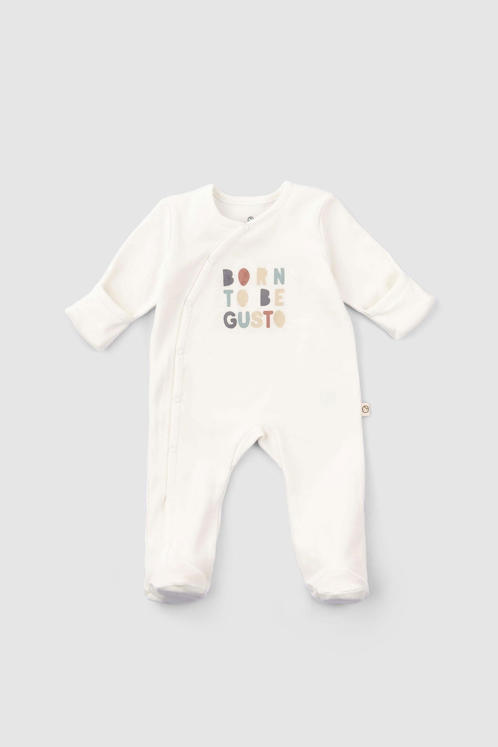 Organik Pamuk Kendinden Eldivenli Patikli 2'li Born to be Gusto Tulum Seti - Riki Baby&Kids