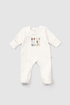 Organik Pamuk Kendinden Eldivenli Patikli 2'li Born to be Gusto Tulum Seti - Riki Baby&Kids