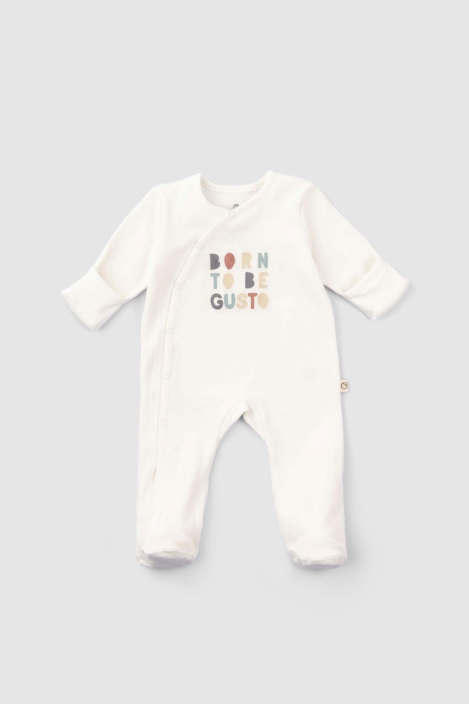 Organik Pamuk Kendinden Eldivenli Patikli 2'li Born to be Gusto Tulum Seti - Riki Baby&Kids