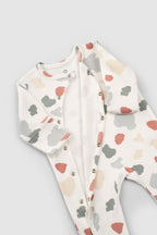 Organik Pamuk Kendinden Eldivenli Patikli 2'li Born to be Gusto Tulum Seti - Riki Baby&Kids