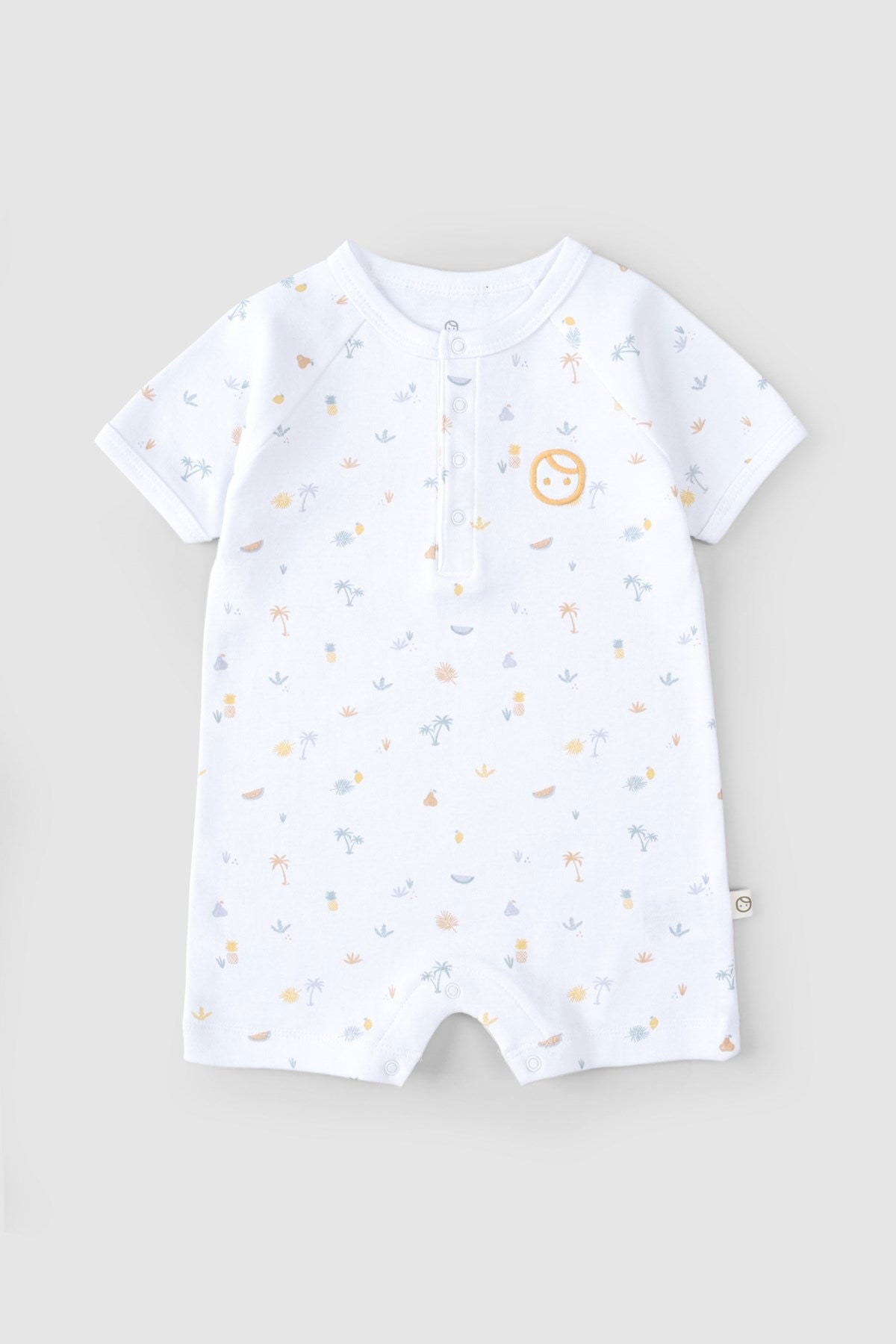 Organik Pamuk Kısa Kollu Bebek Şort Tulum Piknik - Riki Baby&Kids