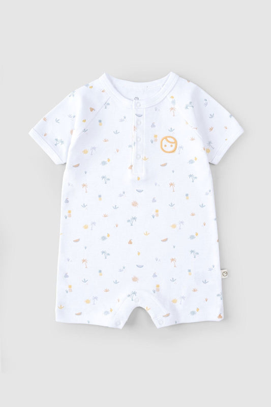Organik Pamuk Kısa Kollu Bebek Şort Tulum Piknik - Riki Baby&Kids