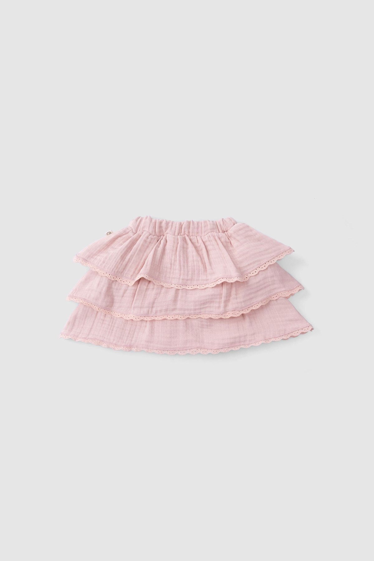 Organik Pamuk Müslin Brodeli Bebek Etek Bloomerlı Pembe - Riki Baby&Kids