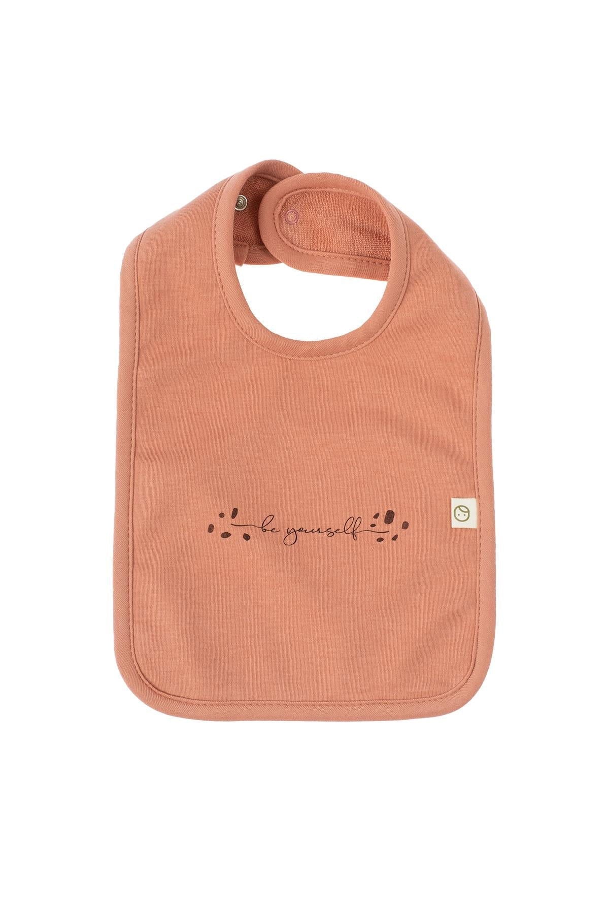Organik Pamuk Sıvı Geçirmez Be Yourself Pembe Mama Önlüğü - Riki Baby&Kids