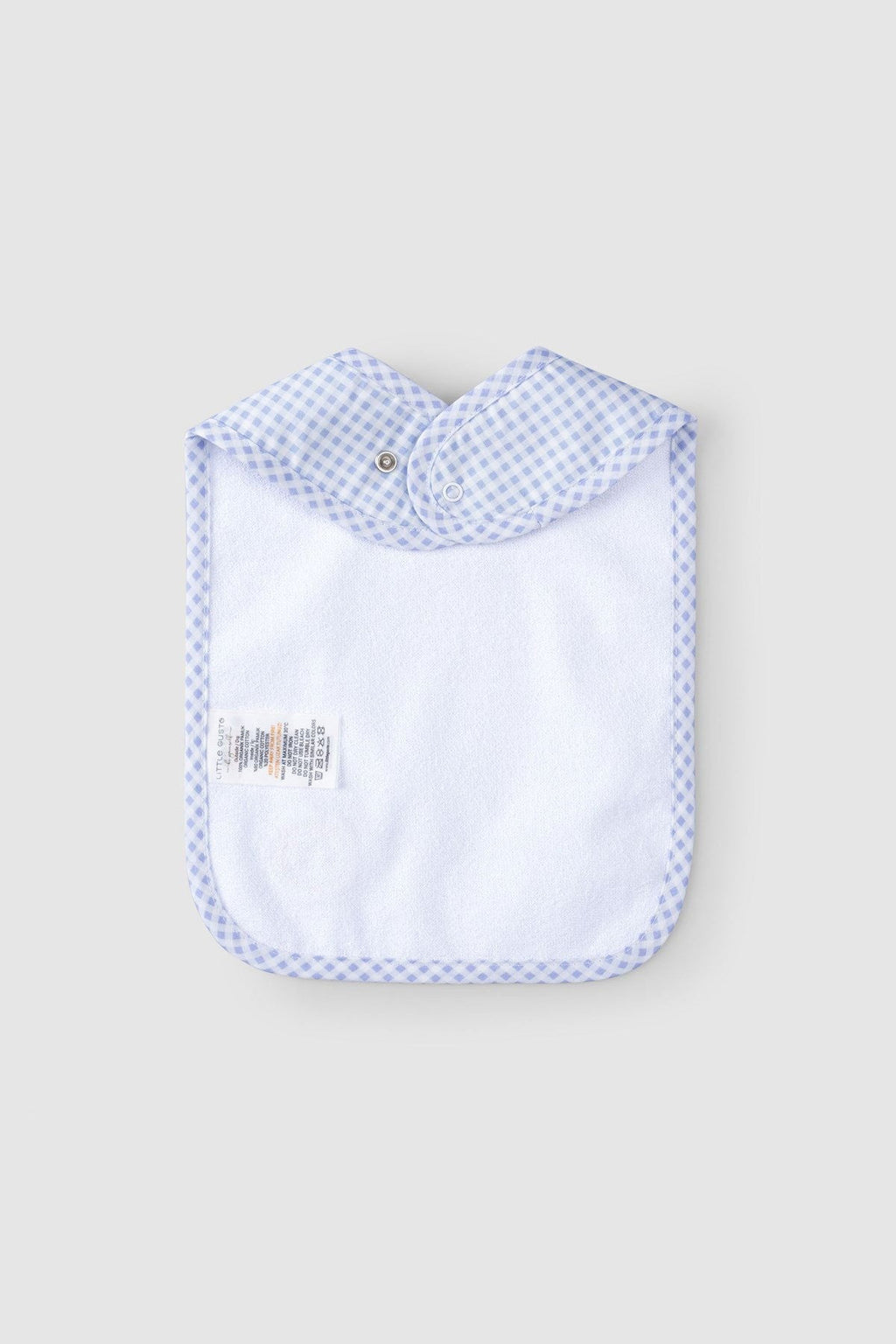 Organik Pamuk Sıvı Geçirmez Piknik Mavi Mama Önlüğü - Riki Baby&Kids