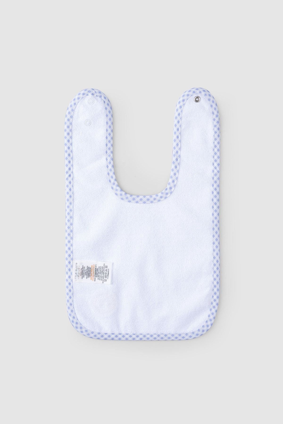 Organik Pamuk Sıvı Geçirmez Piknik Mavi Mama Önlüğü - Riki Baby&Kids