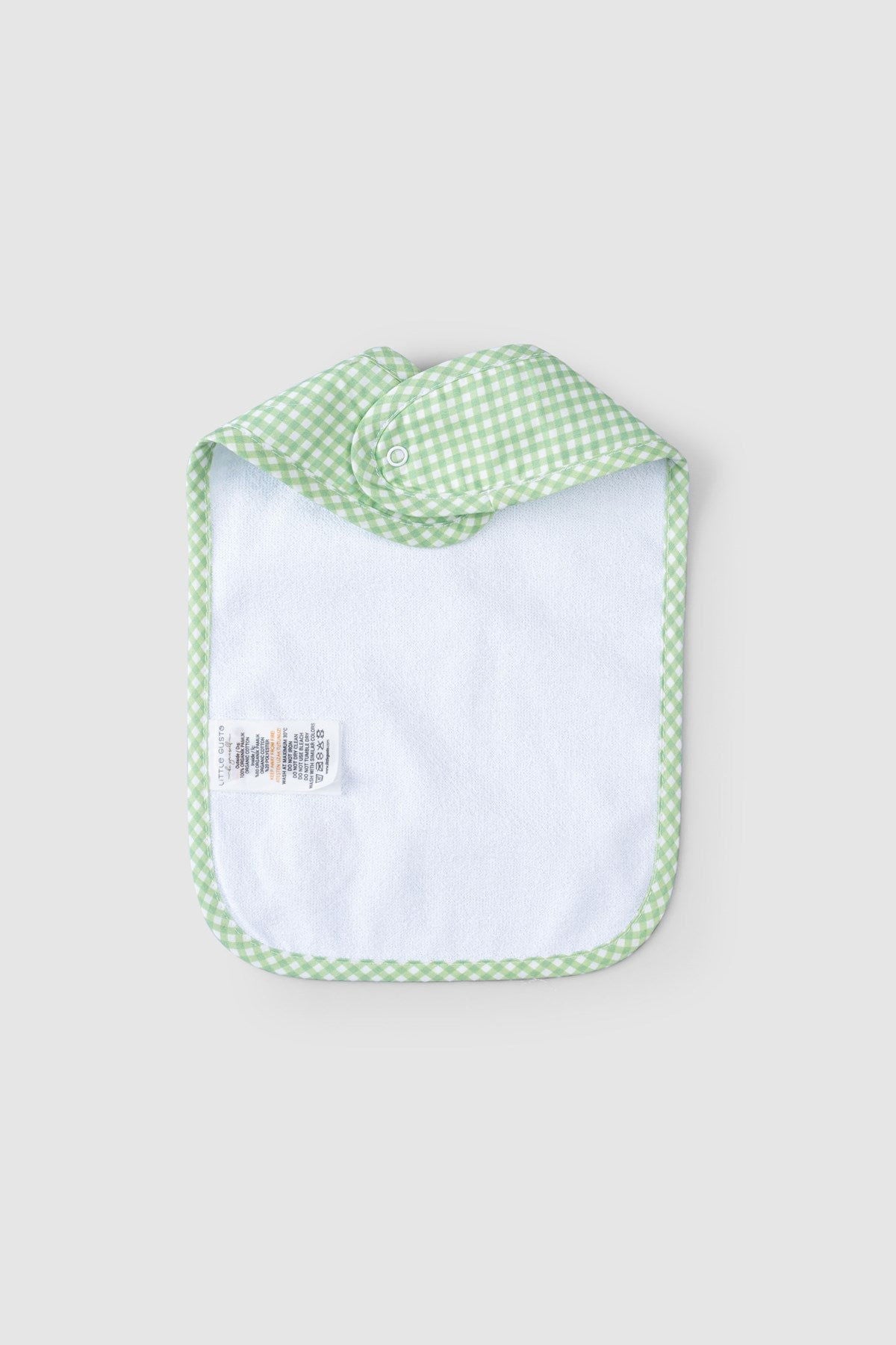 Organik Pamuk Sıvı Geçirmez Piknik Yeşil Mama Önlüğü - Riki Baby&Kids