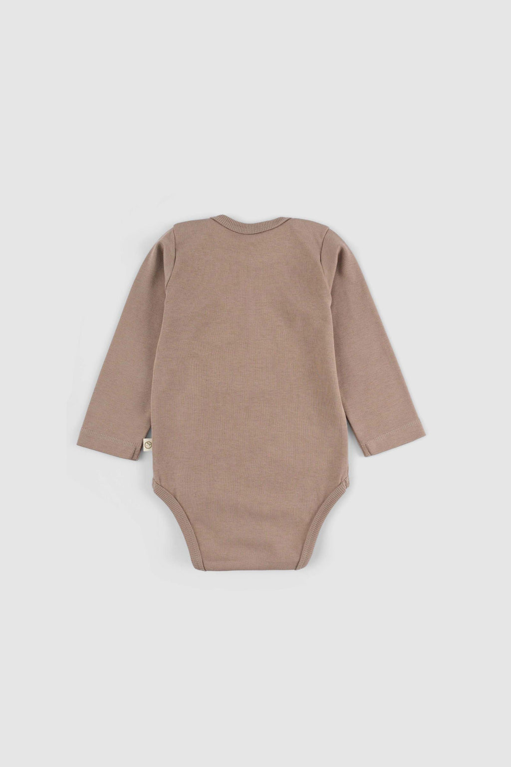 Organik Pamuk Uzun Kollu Ayarlanabilir Çıtçıtlı Kahve Zıbın - Riki Baby&Kids