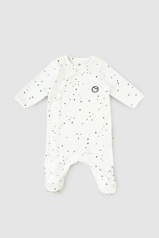 Patikli Tulum Yenidoğan Cosmos Beyaz Organik Pamuk - Riki Baby&Kids