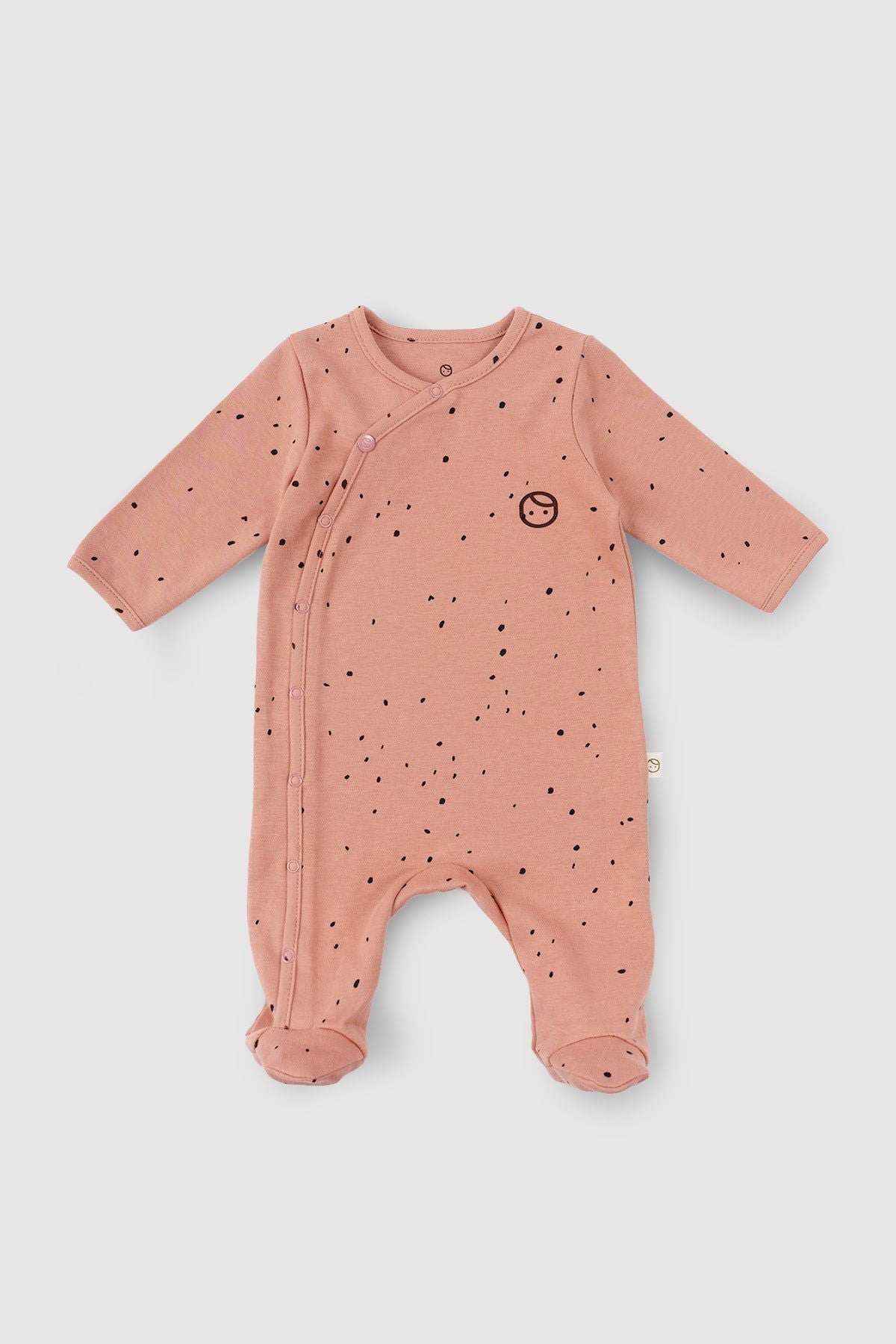 Patikli Tulum Yenidoğan Cosmos Pembe Organik Pamuk - Riki Baby&Kids
