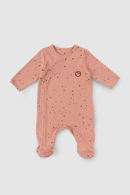 Patikli Tulum Yenidoğan Cosmos Pembe Organik Pamuk - Riki Baby&Kids