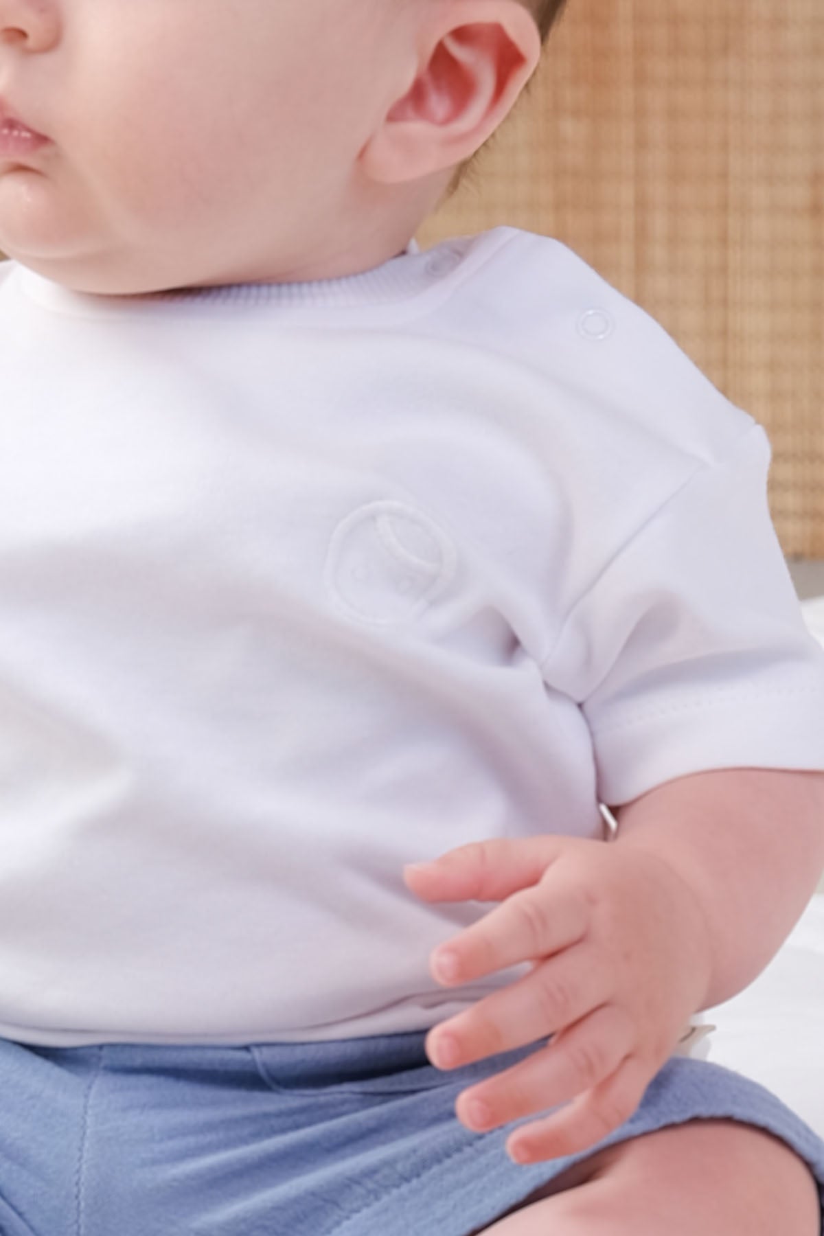 Organik Pamuk Bebek Tişört Beyaz
