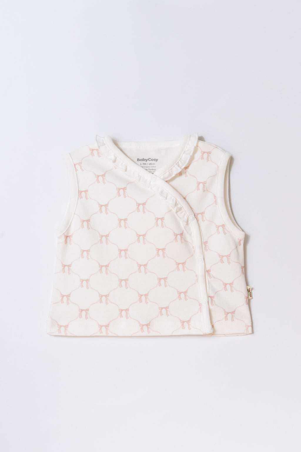 Organik Pamuk 2’li Kız Bebek Yelek Seti - Bow Koleksiyonu