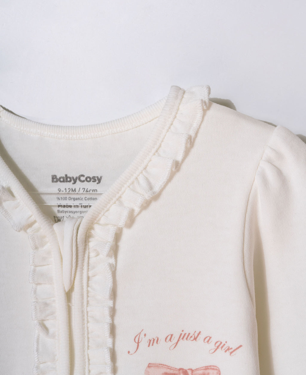 Organik Pamuk Fermuarlı Tulum - Bow Koleksiyonu