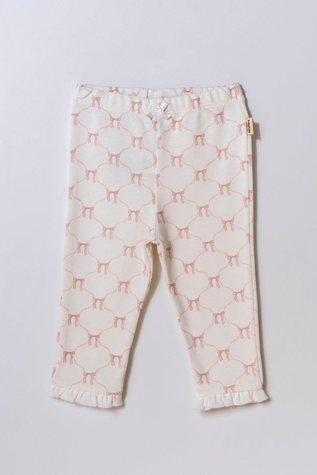 Organik Pamuk 2’li Pembe Fırfırlı Pantolon Seti – Bow Koleksiyonu