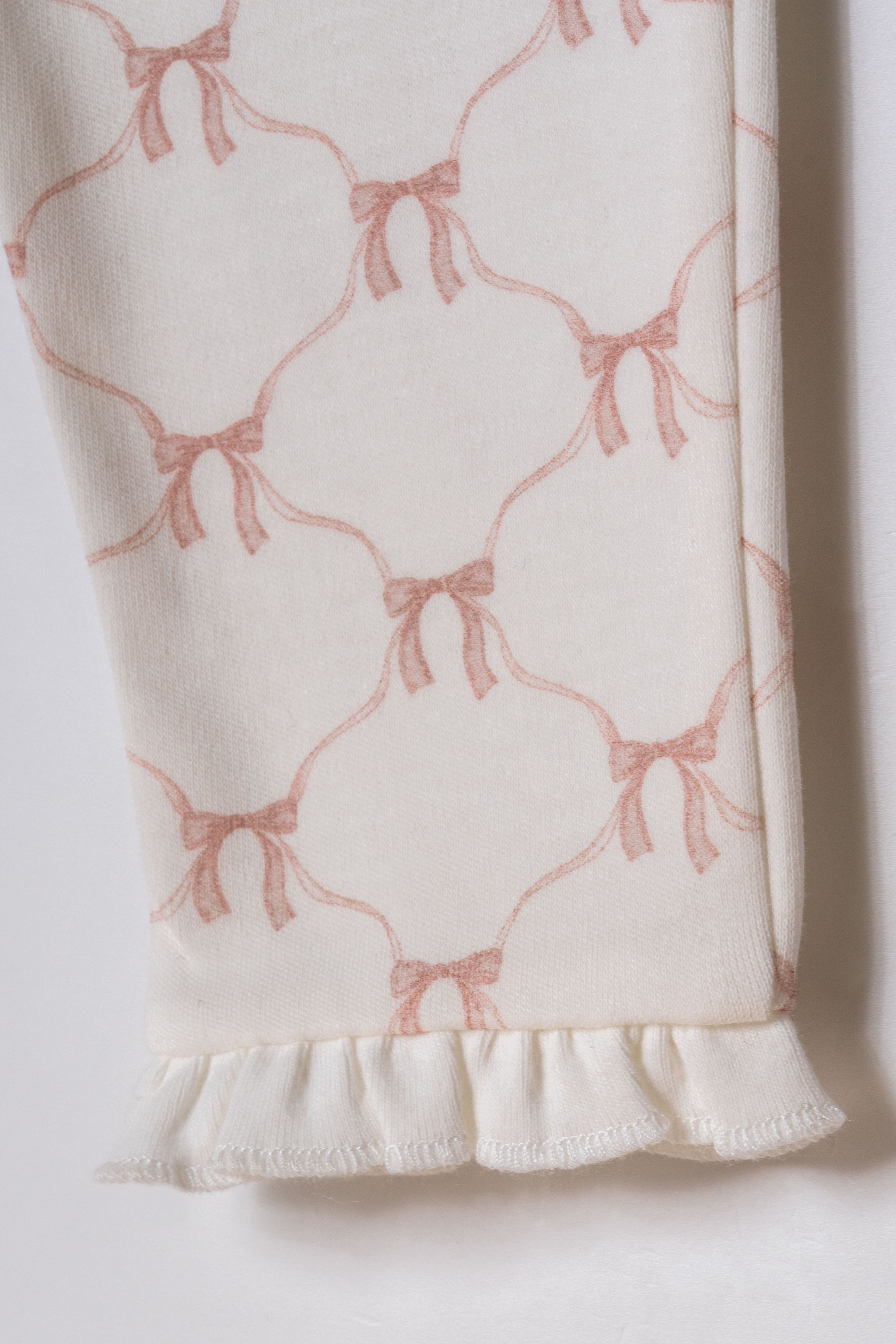 Organik Pamuk 2’li Pembe Fırfırlı Pantolon Seti – Bow Koleksiyonu