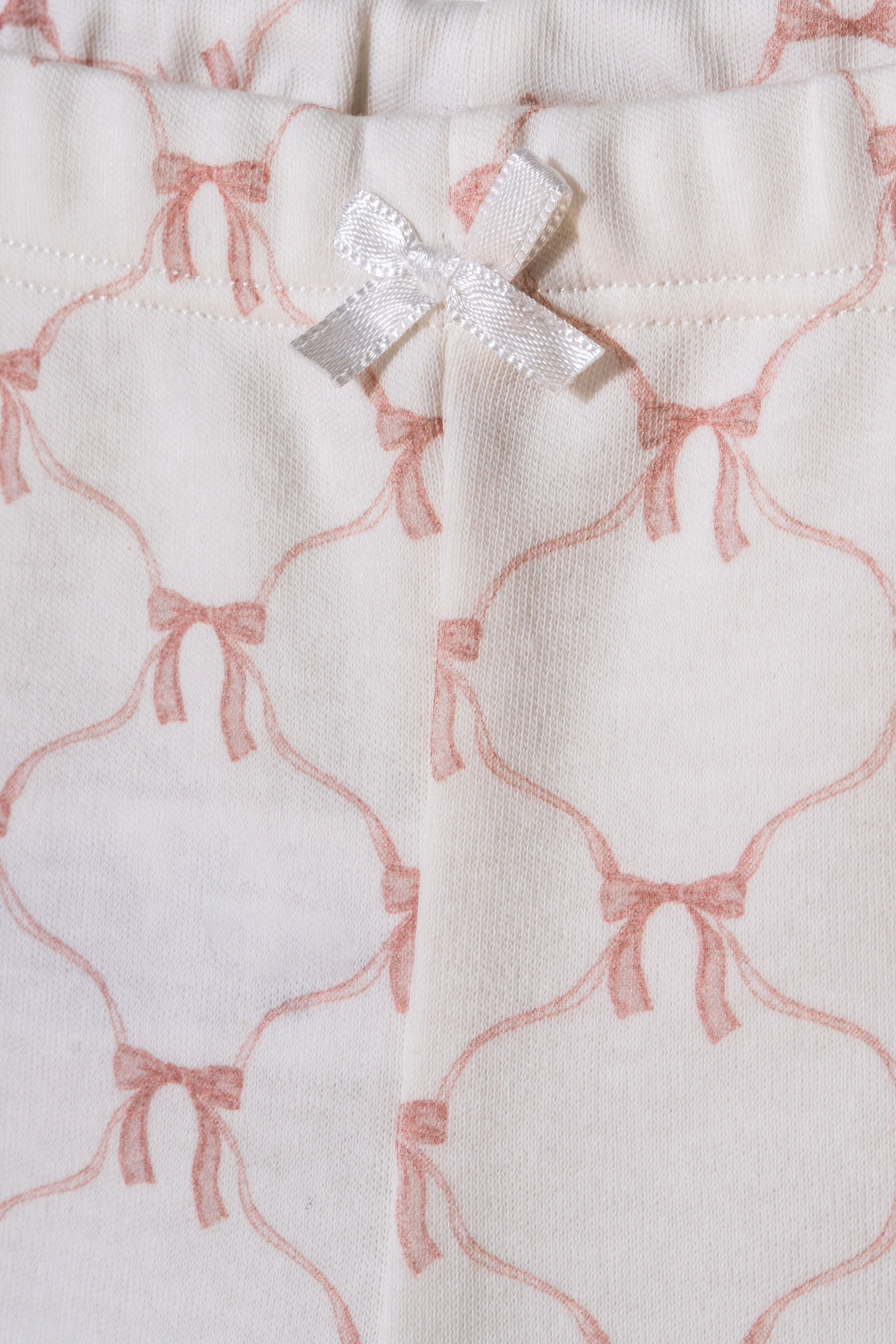 Organik Pamuk 2’li Pembe Fırfırlı Pantolon Seti – Bow Koleksiyonu