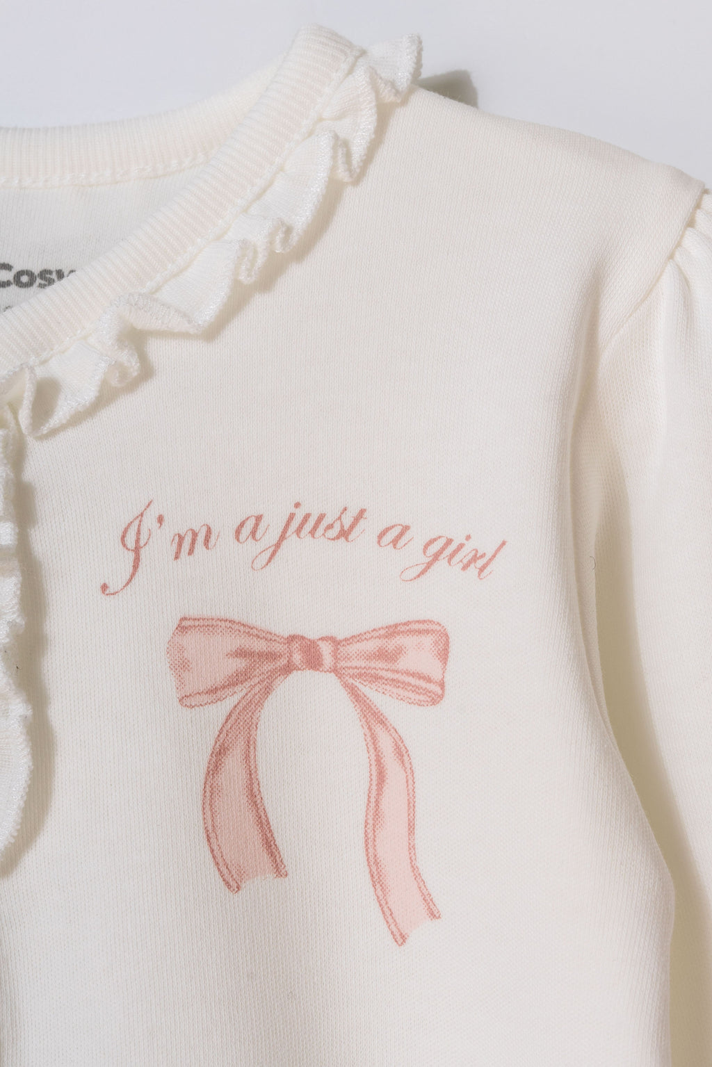 Organik Pamuk Fiyonklu Yazılı İki Parça Takım – Bow Koleksiyonu