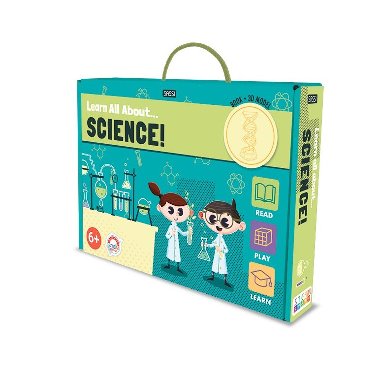 3D DNA Modeli + Bilim Kitabı | Bilim İnsanlarını Tanı, STEM Keşfi | Sassi Junior