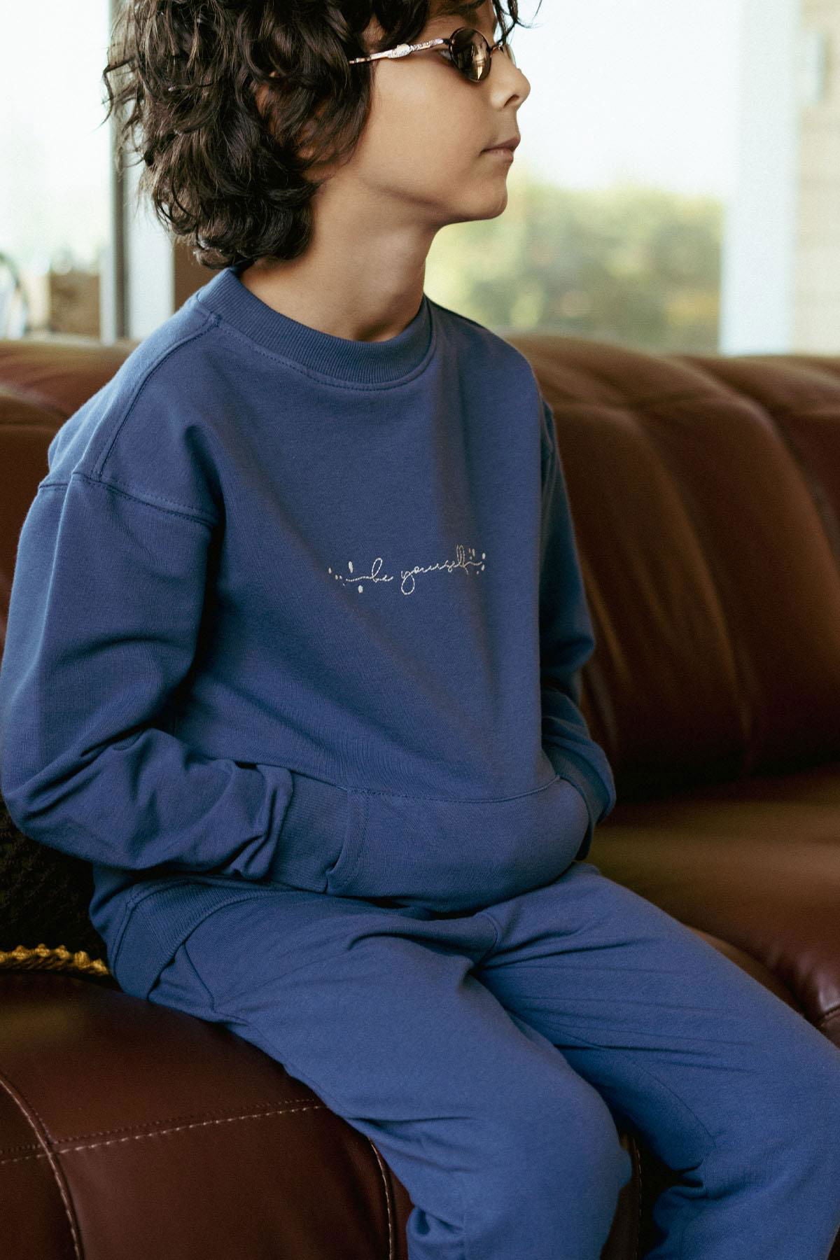 Sweat Çocuk Lacivert Organik Pamuk - Riki Baby&Kids
