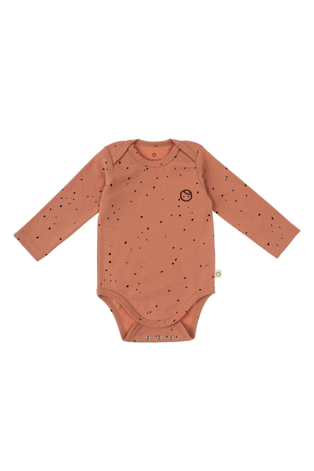 Uzun Kollu Ayarlanabilir Çıtçıtlı Zıbın Cosmos Pembe Organik Pamuk - Riki Baby&Kids