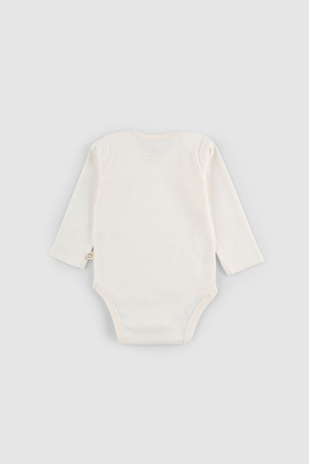Uzun Kollu Ayarlanabilir Çıtçıtlı Zıbın Ekru Organik Pamuk - Riki Baby&Kids
