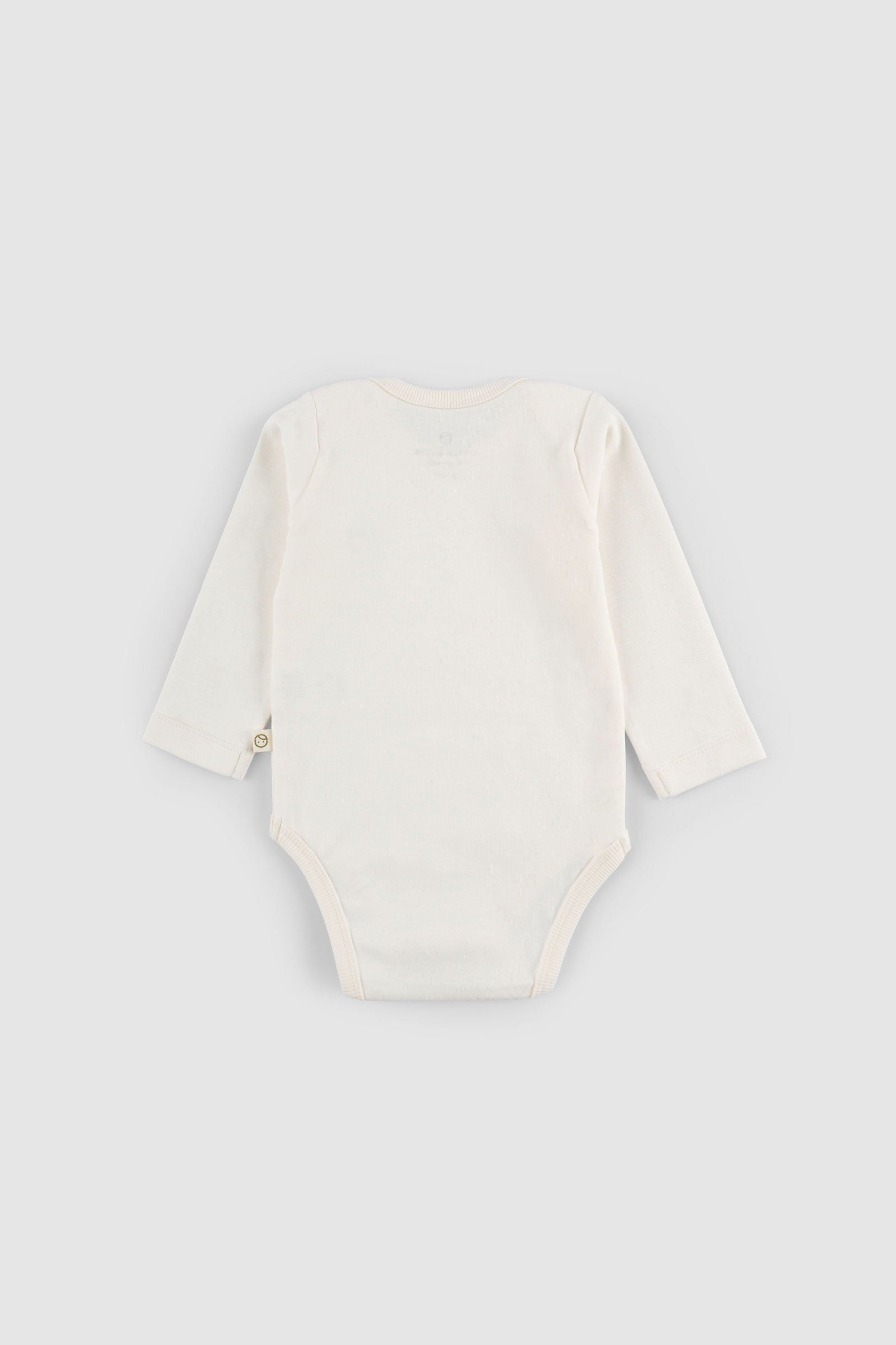 Uzun Kollu Ayarlanabilir Çıtçıtlı Zıbın Ekru Organik Pamuk - Riki Baby&Kids