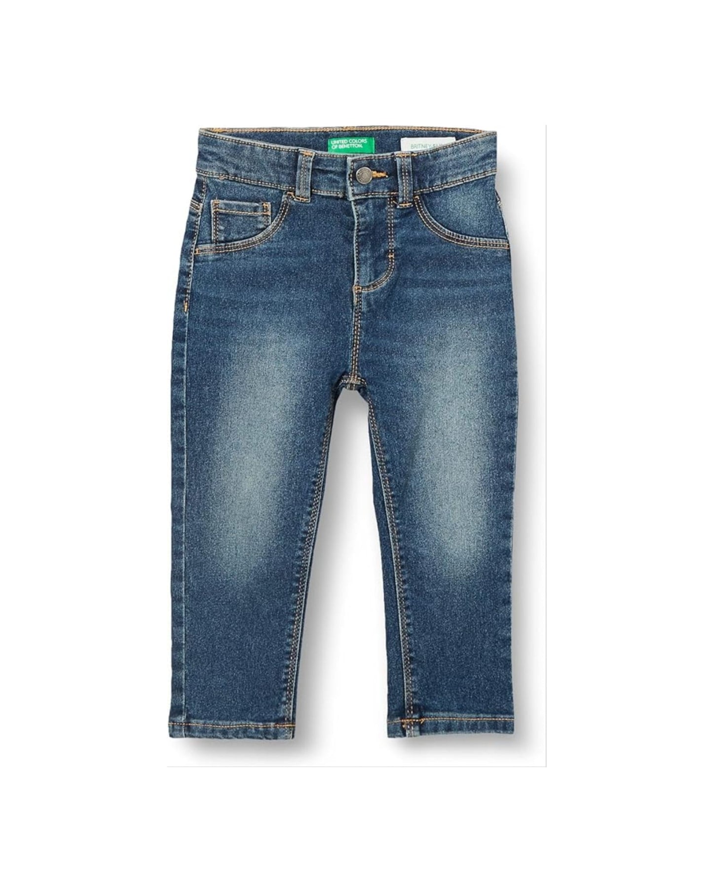 Benetton Erkek Bebek Açık Mavi Denim Pantolon - Riki Baby&Kids