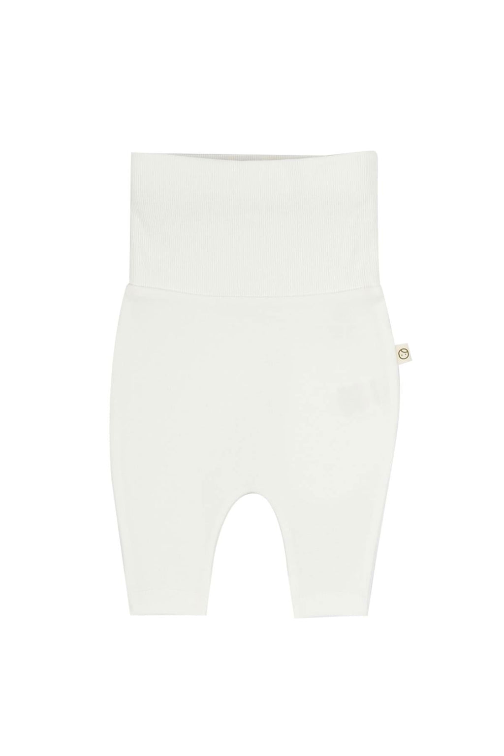 Yüksek Bel Pantolon Bebek Beyaz Organik Pamuk - Riki Baby&Kids