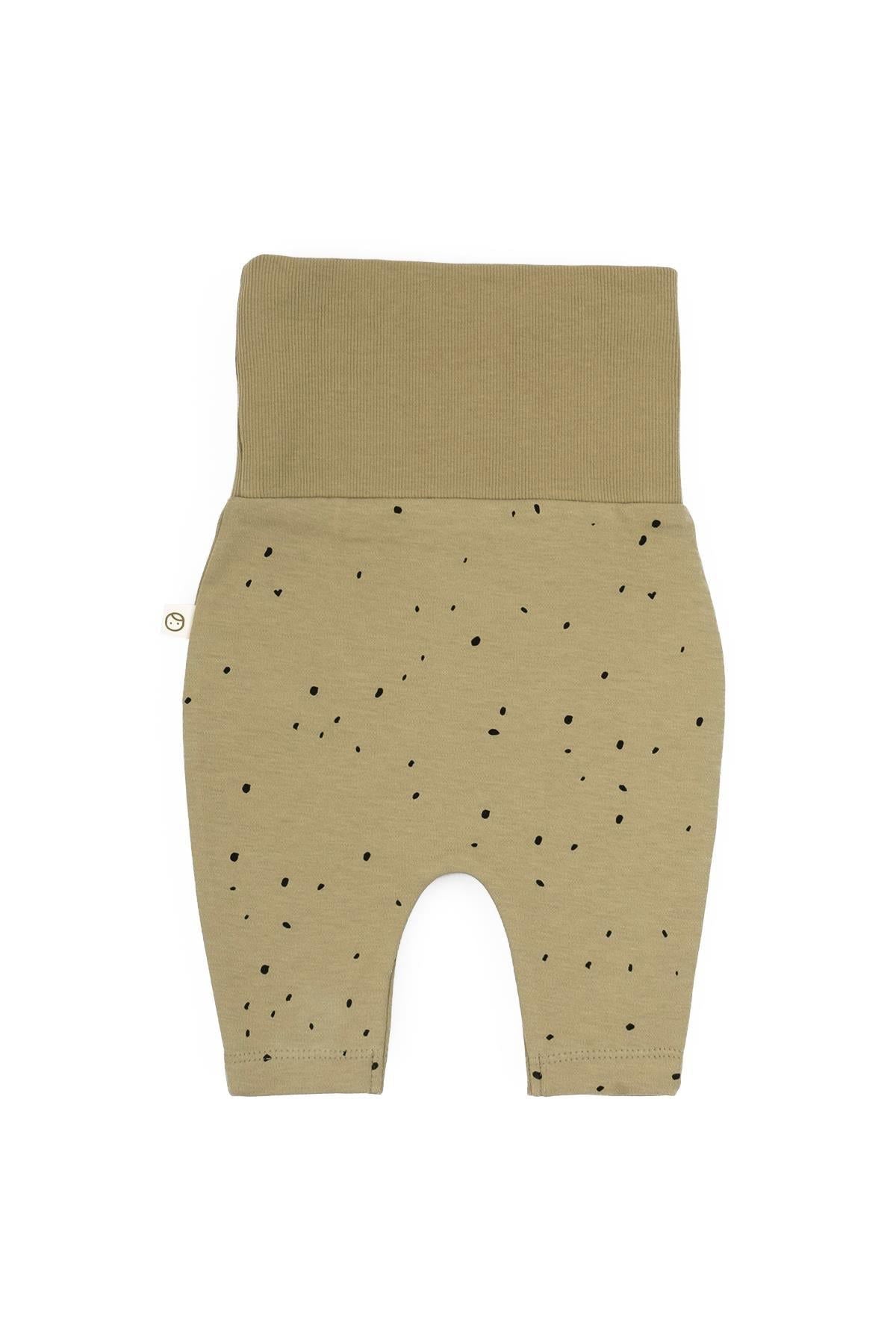 Yüksek Bel Pantolon Bebek Cosmos Haki Organik Pamuk - Riki Baby&Kids