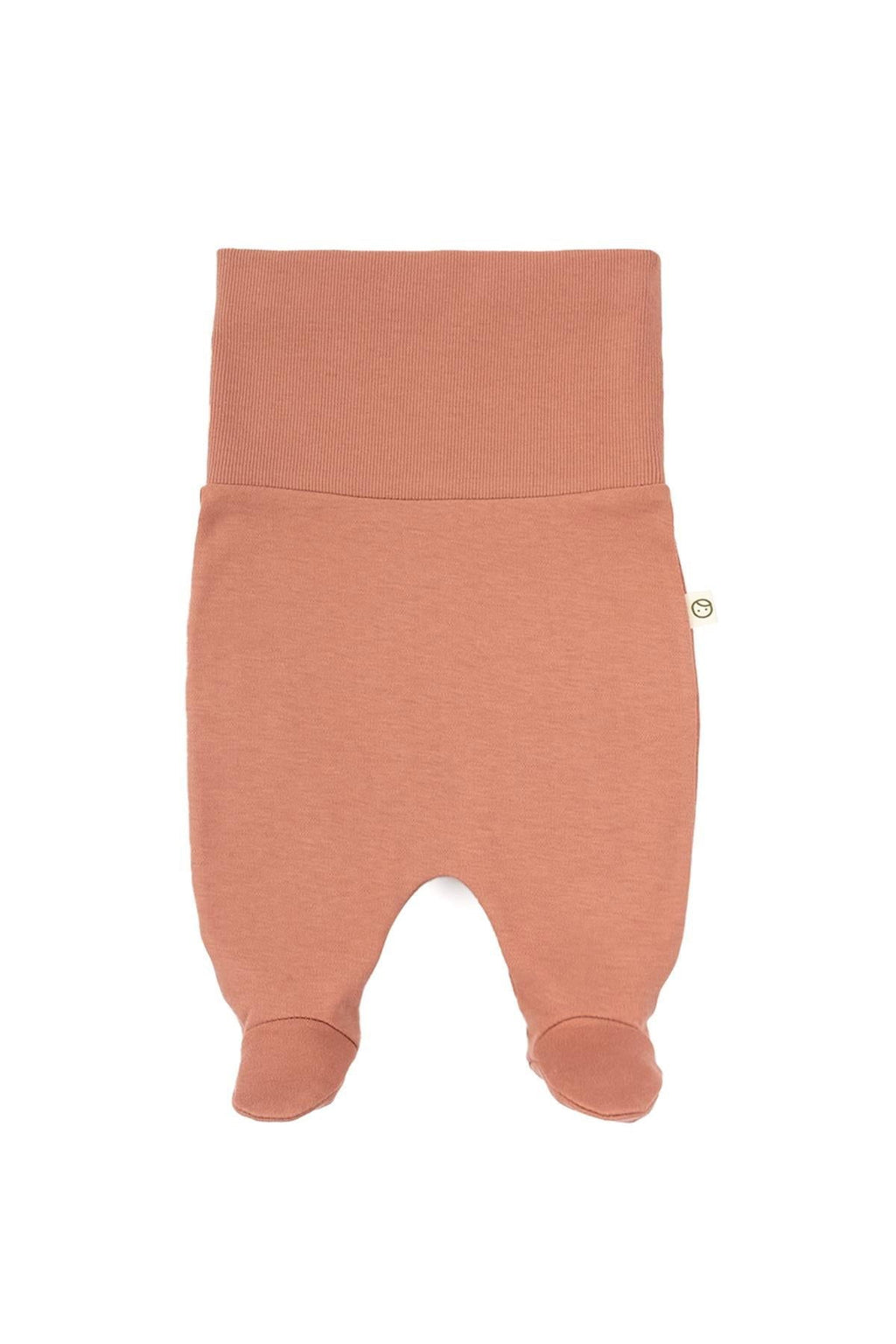 Yüksek Bel Patikli Pantolon Yenidoğan Pembe Organik Pamuk - Riki Baby&Kids