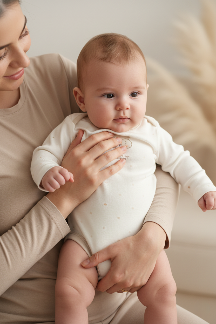 Organik Pamuk Teddy Bear 2'li Uzun Kollu Body Set