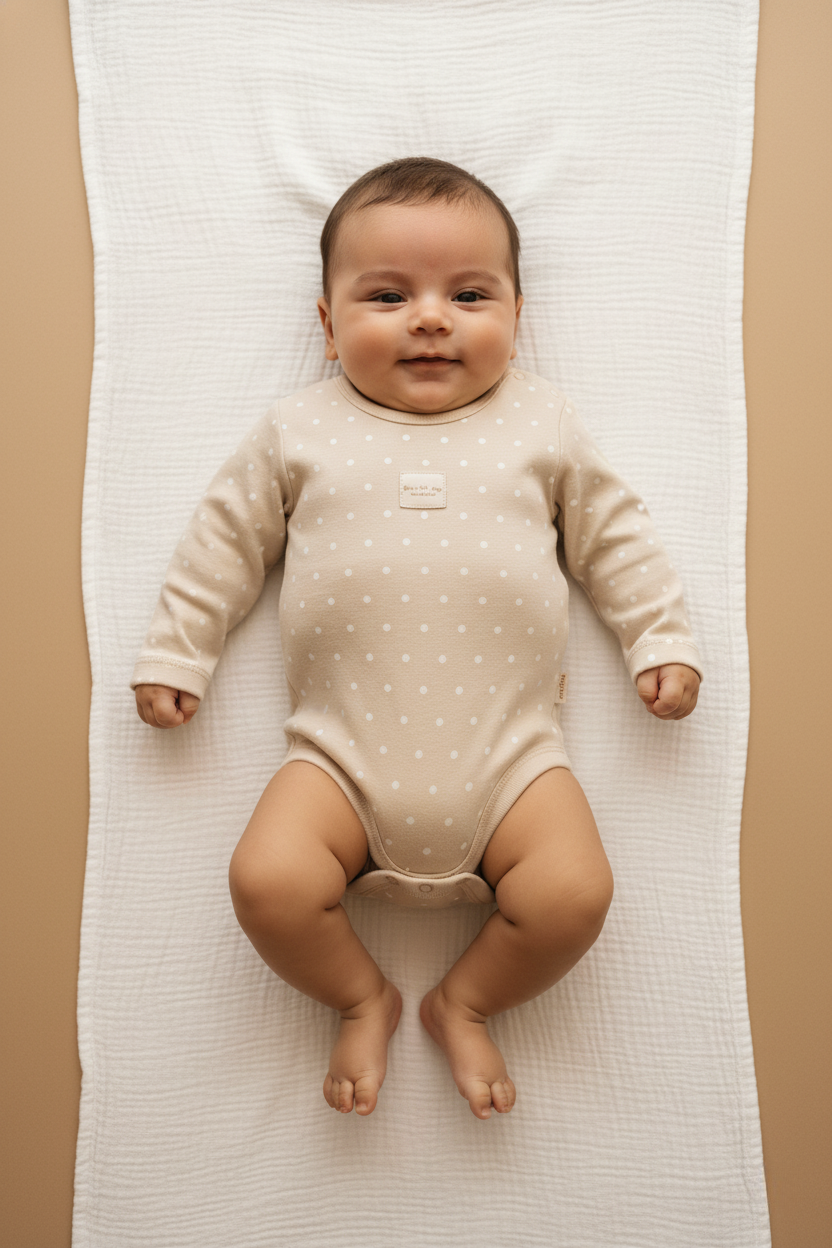 Organik Pamuk Teddy Bear 2'li Uzun Kollu Body Set