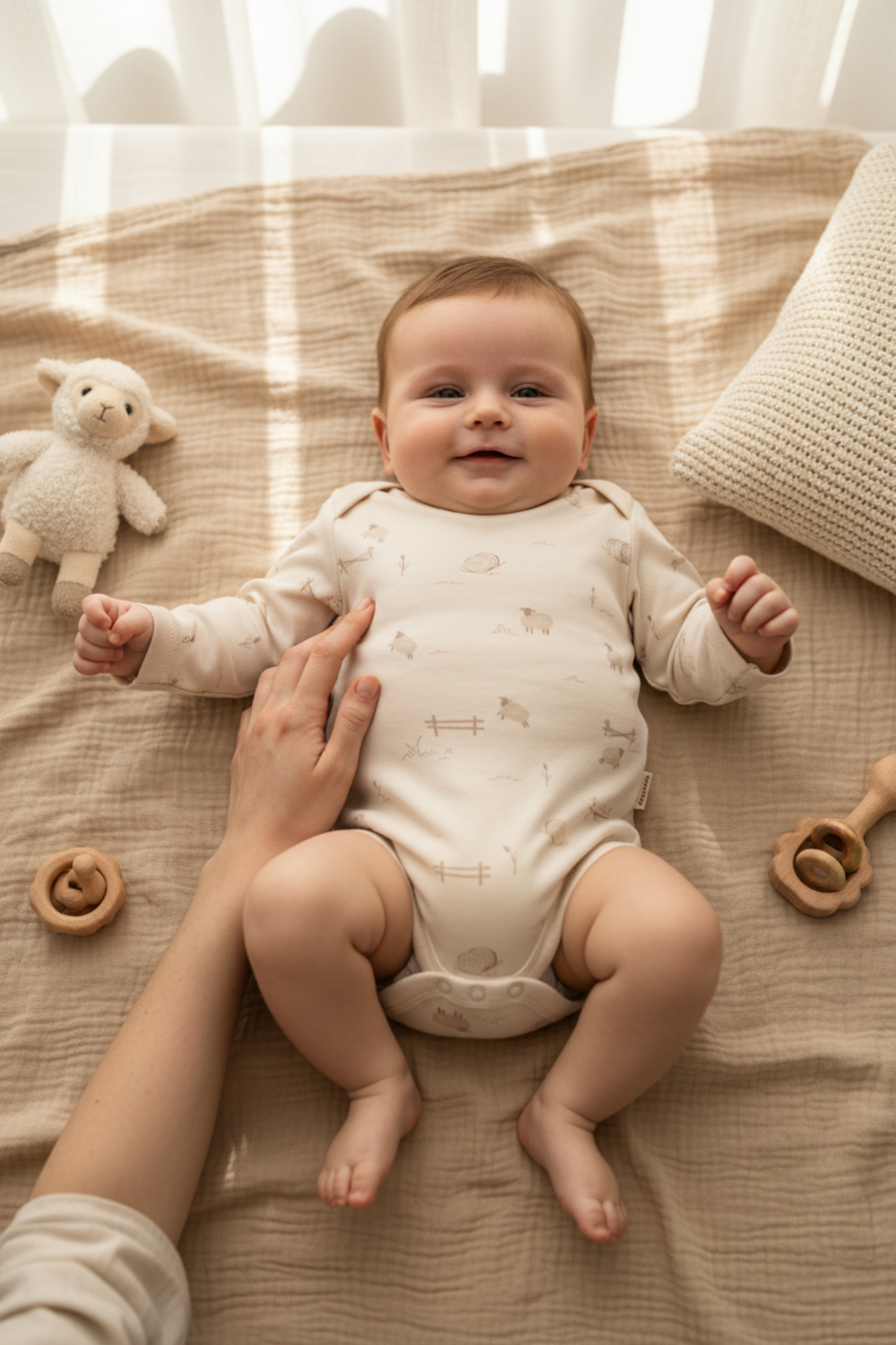 Organik Pamuk 2’li Uzun Kollu Body Seti – Lamb Koleksiyonu