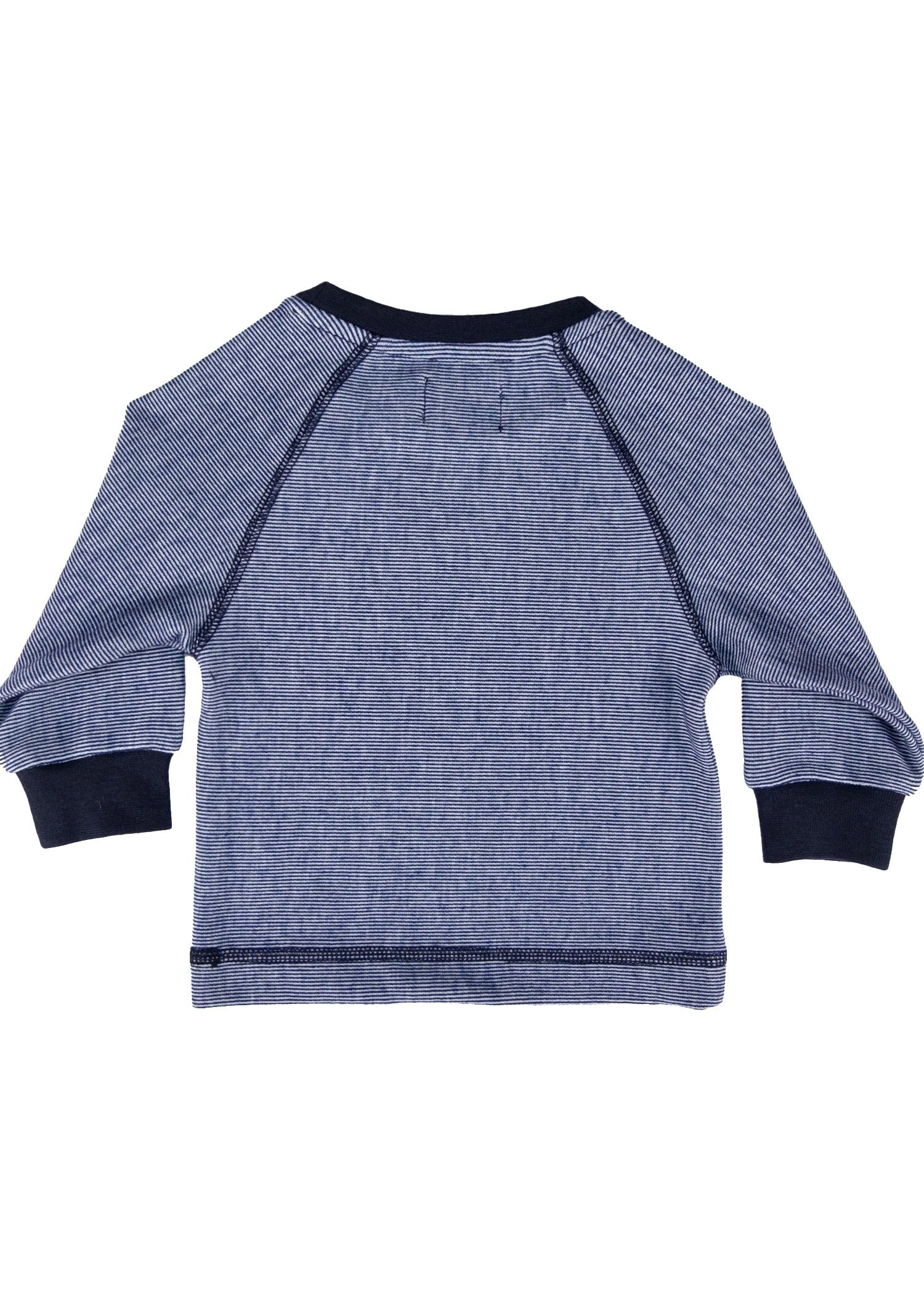 Organik Pamuk Çizgili Lacivert Bebek Eşofman Takımı – 3'lü Set
